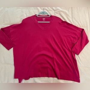 Pink Pima Cotton Planet sweater. Once size but fits like 2X